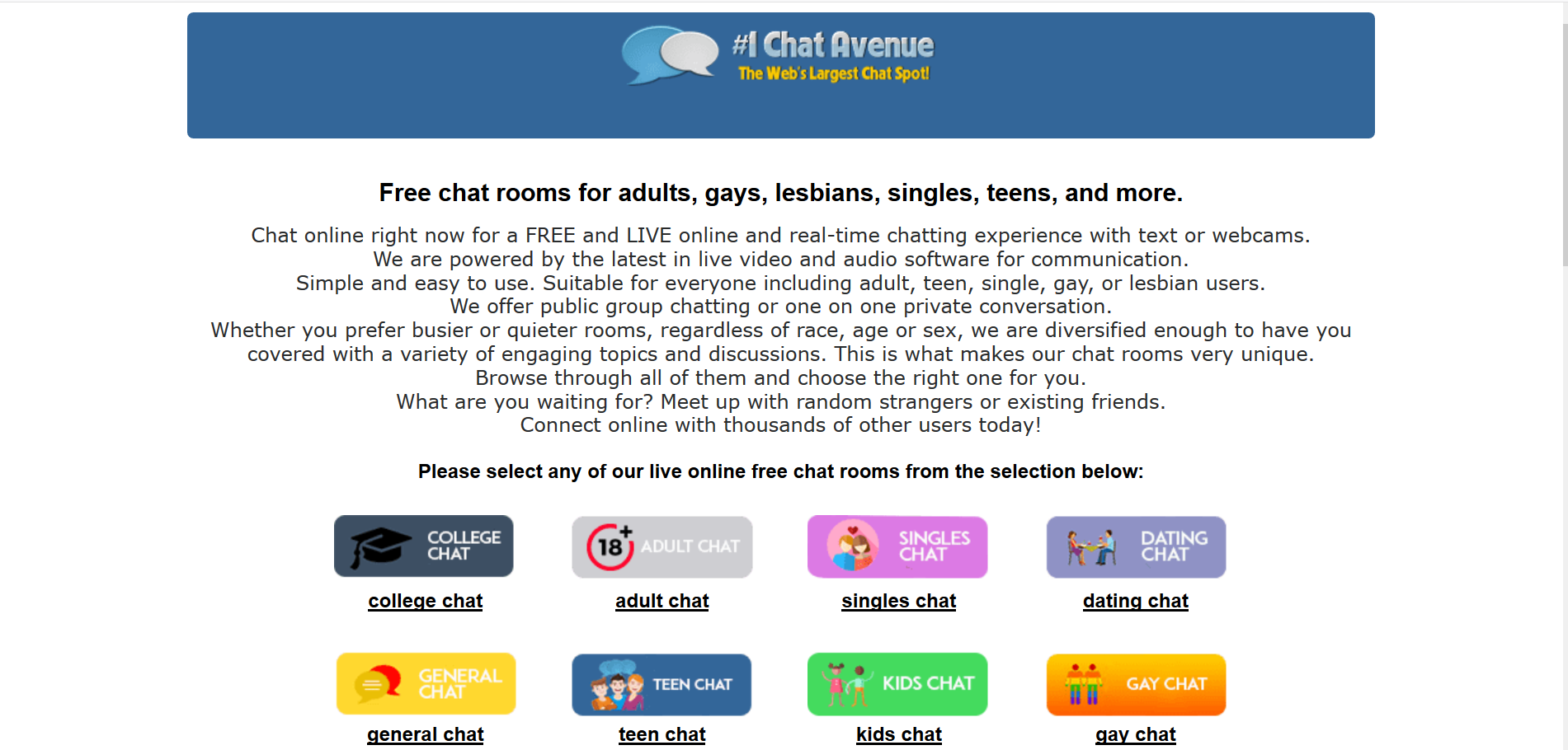 Chat-avenue: Un clásico del chat de texto, renovado » Mejores chats
