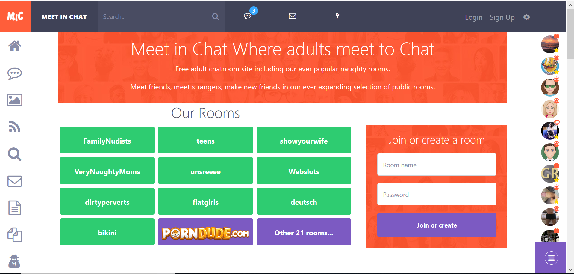 Meetinchat: Un chat que se asemeja a una red social para adultos