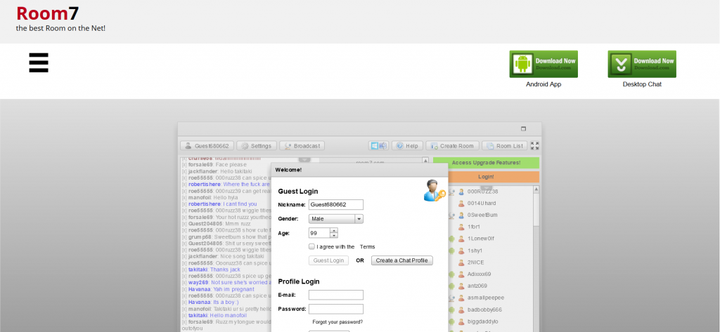 room7 salas de chat con video