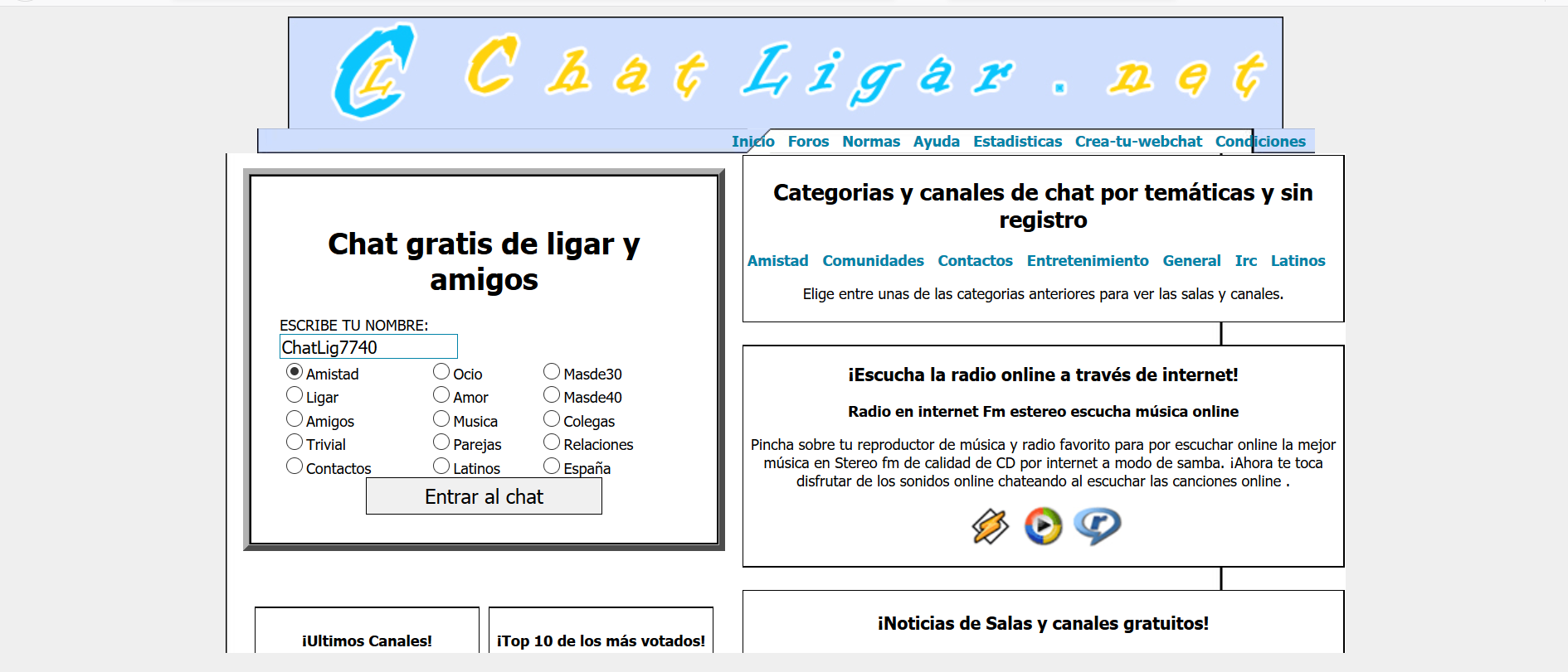 Chatligar : Un chat para ligar … y viajar en el tiempo