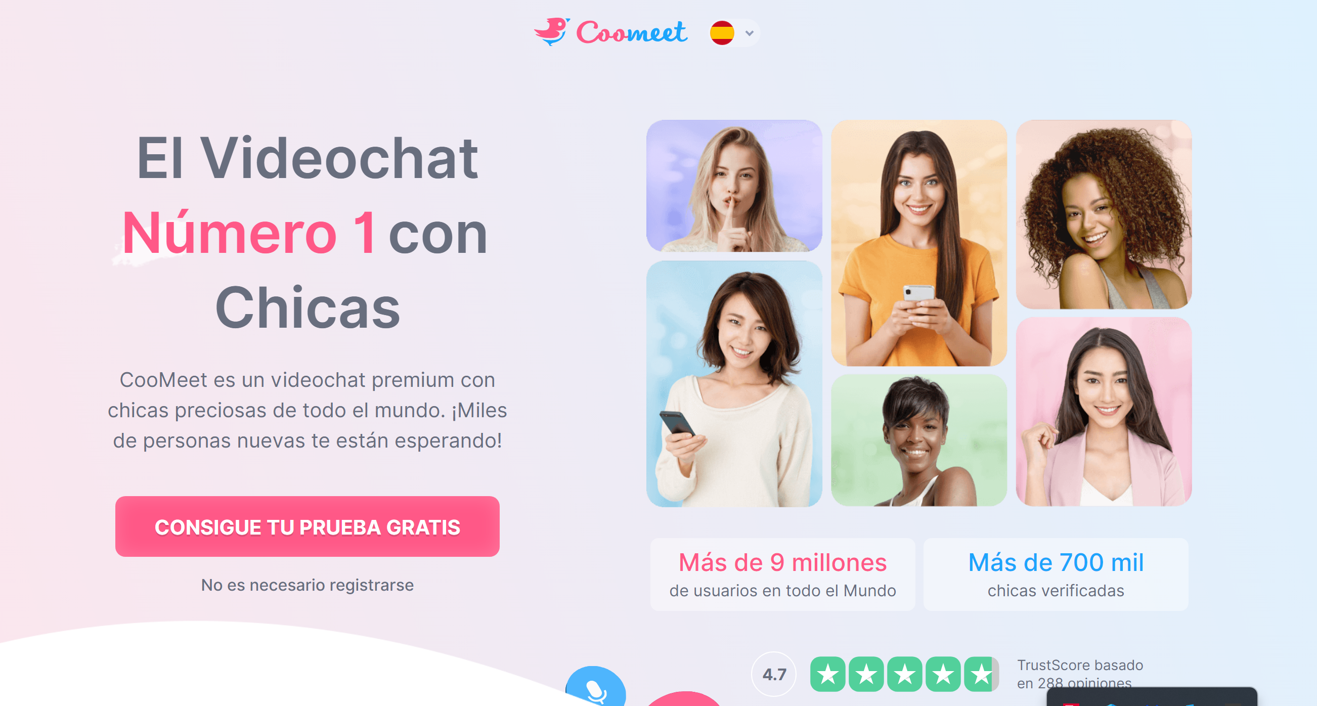 Coomeet : chatroulette con chicas